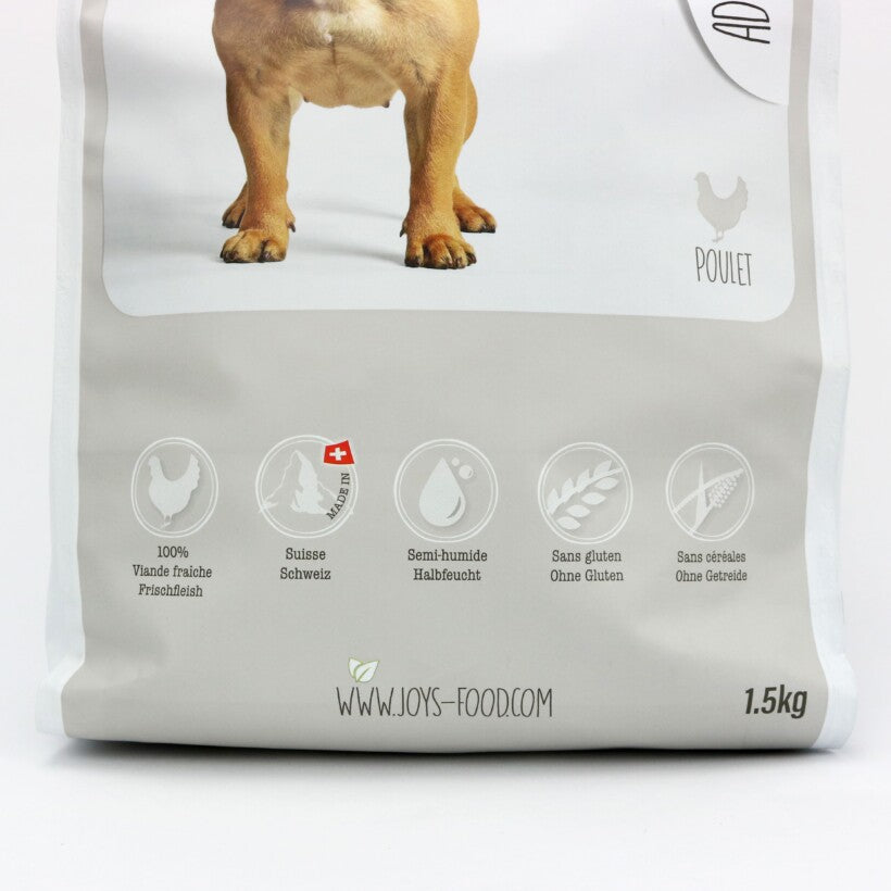 Croquettes Semi-Humides pour Chien Adulte – Poulet Frais Suisse