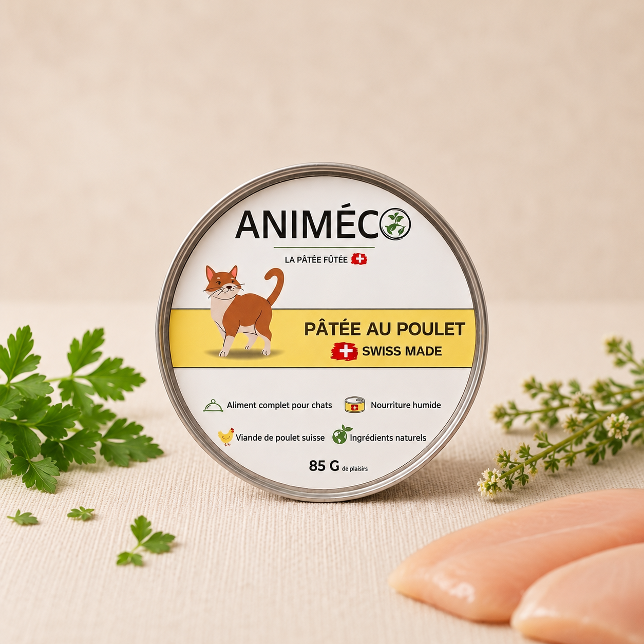 Pâtée Gourmet pour Chat 100% Suisse – 3 Saveurs au choix (85g)