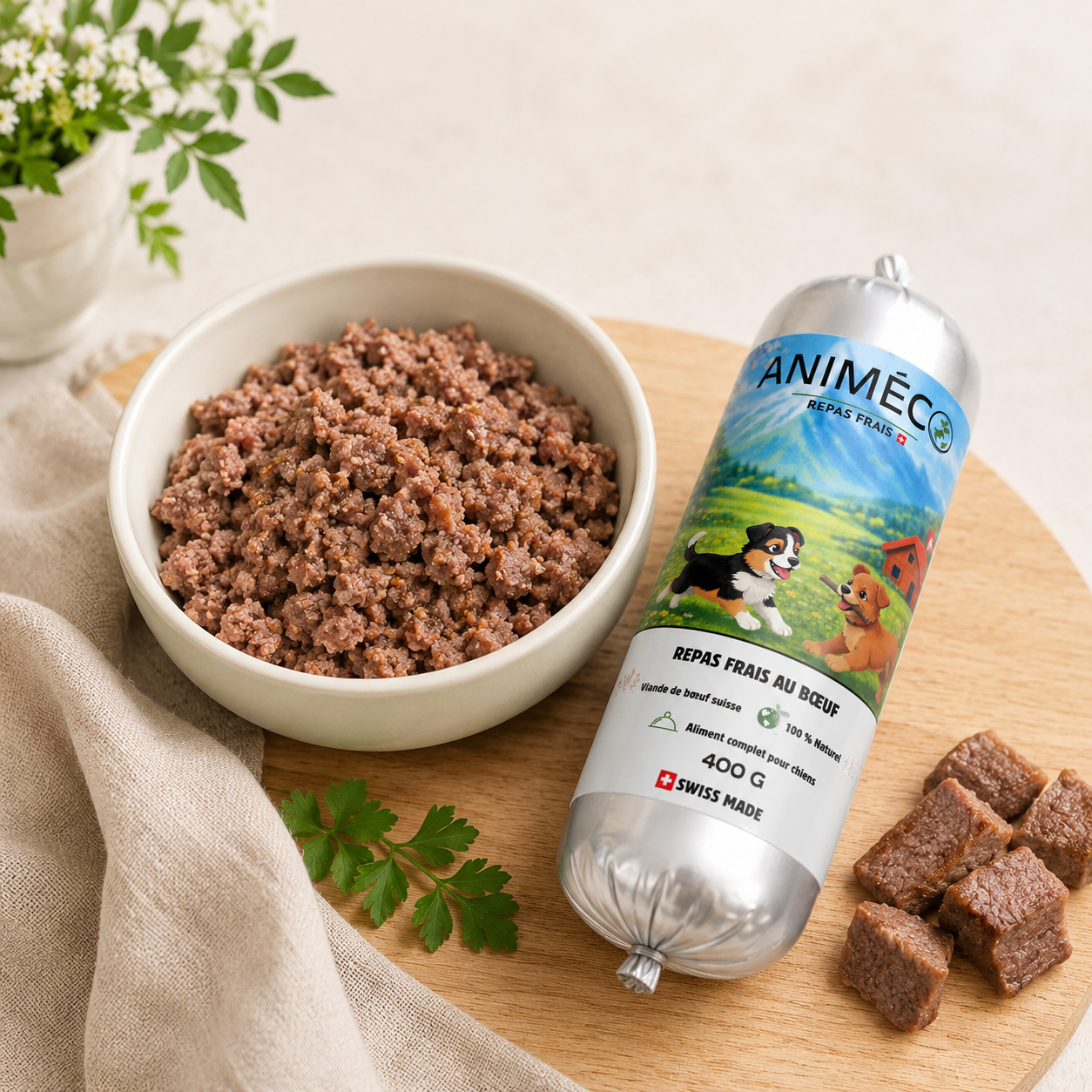 Repas Frais pour Chien 100% Suisse – 400g