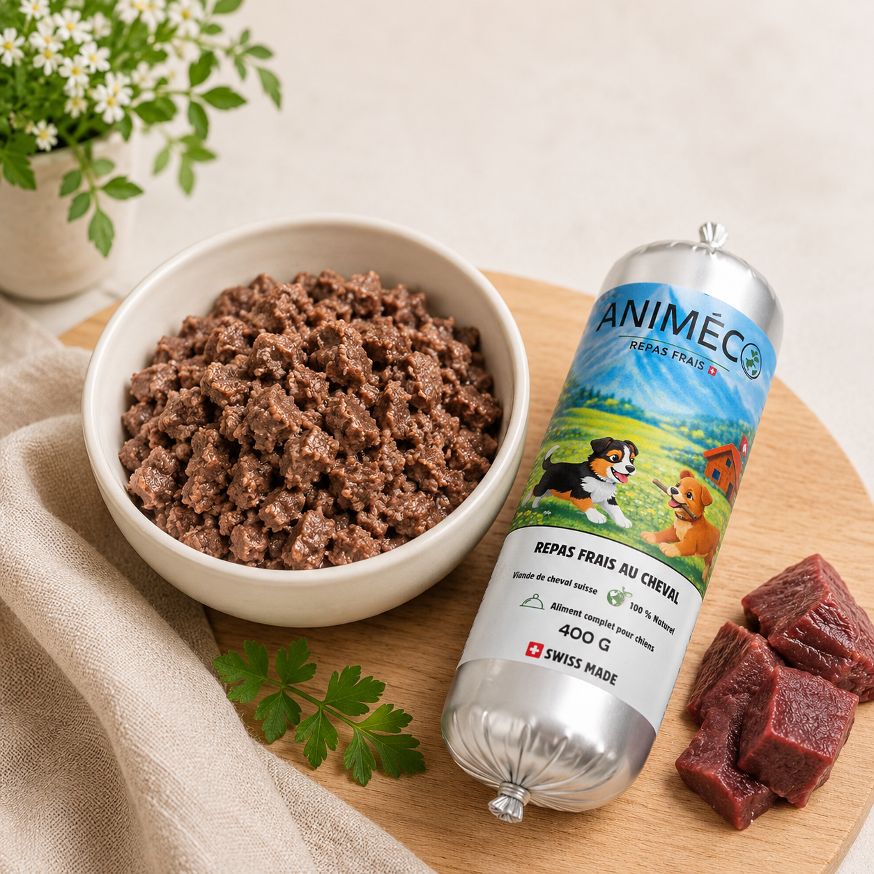 Repas Frais pour Chien 100% Suisse – 400g